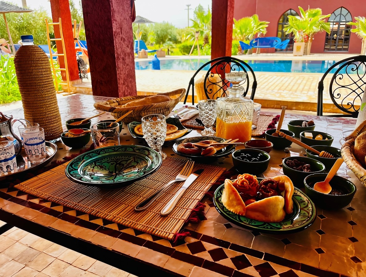 Riad Ines Marrakech - Petit-déjeuner en terrasse